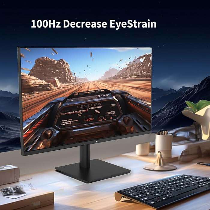 KTC 27 Inch QHD Computer Monitor - 144Hz Gaming PC Monitor 2K, 4000:1 Contrast, 129% sRGB, Adaptive Sync, HDMI DP, Anti-Blue Light, 3-Side Frameless, for Casual Games and Work, VESA Mount H27T27S - Image 4