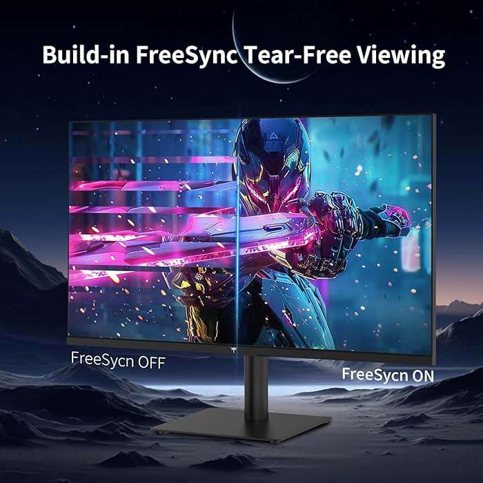 KTC 27 Inch QHD Computer Monitor - 144Hz Gaming PC Monitor 2K, 4000:1 Contrast, 129% sRGB, Adaptive Sync, HDMI DP, Anti-Blue Light, 3-Side Frameless, for Casual Games and Work, VESA Mount H27T27S - Image 6