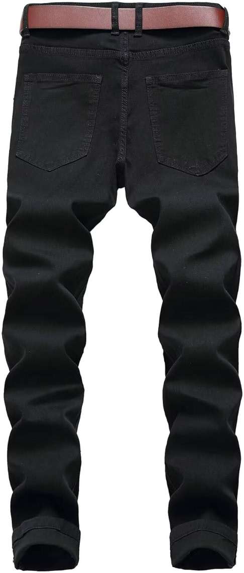 TIRANGER C Men's Ripped Skinny Slim Fit Stretch Distressed Destroyed Jeans Denim Pants - Image 3