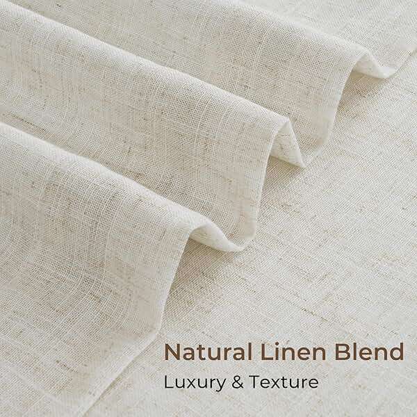 CAPALOCA Natural Linen Pinch Pleated Curtains Blackout, 100% Black Out Curtains 96 inch Long for Bedroom, Blackout Thermal Insulated Pinch Pleated Drapes for Living Room, 40" W x 96" L, 2 Panels Set - Image 5