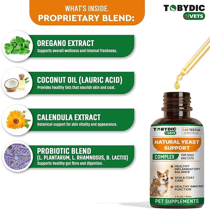 Natural Cats & Dog Yeast Infection Relief - Itchy Skin & Ear Treatment - Reduces Irritation & Relieves Itching and Allergy - Herbal Medicine Drops Supplement - Image 3