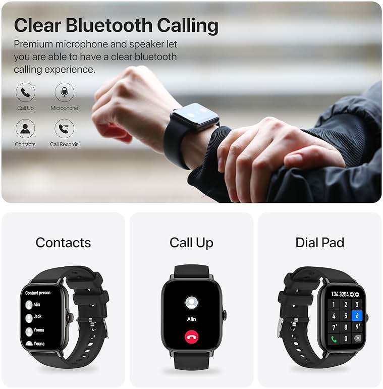Leeyalan Smart Watch for Men Women (Answer/Make Calls/AI Voice Control) 1.91" for Android Phones iPhone Samsung Compatible IP68 Waterproof/Heart Rate/Sleep Tracker/116 Sport Modes. - Image 2