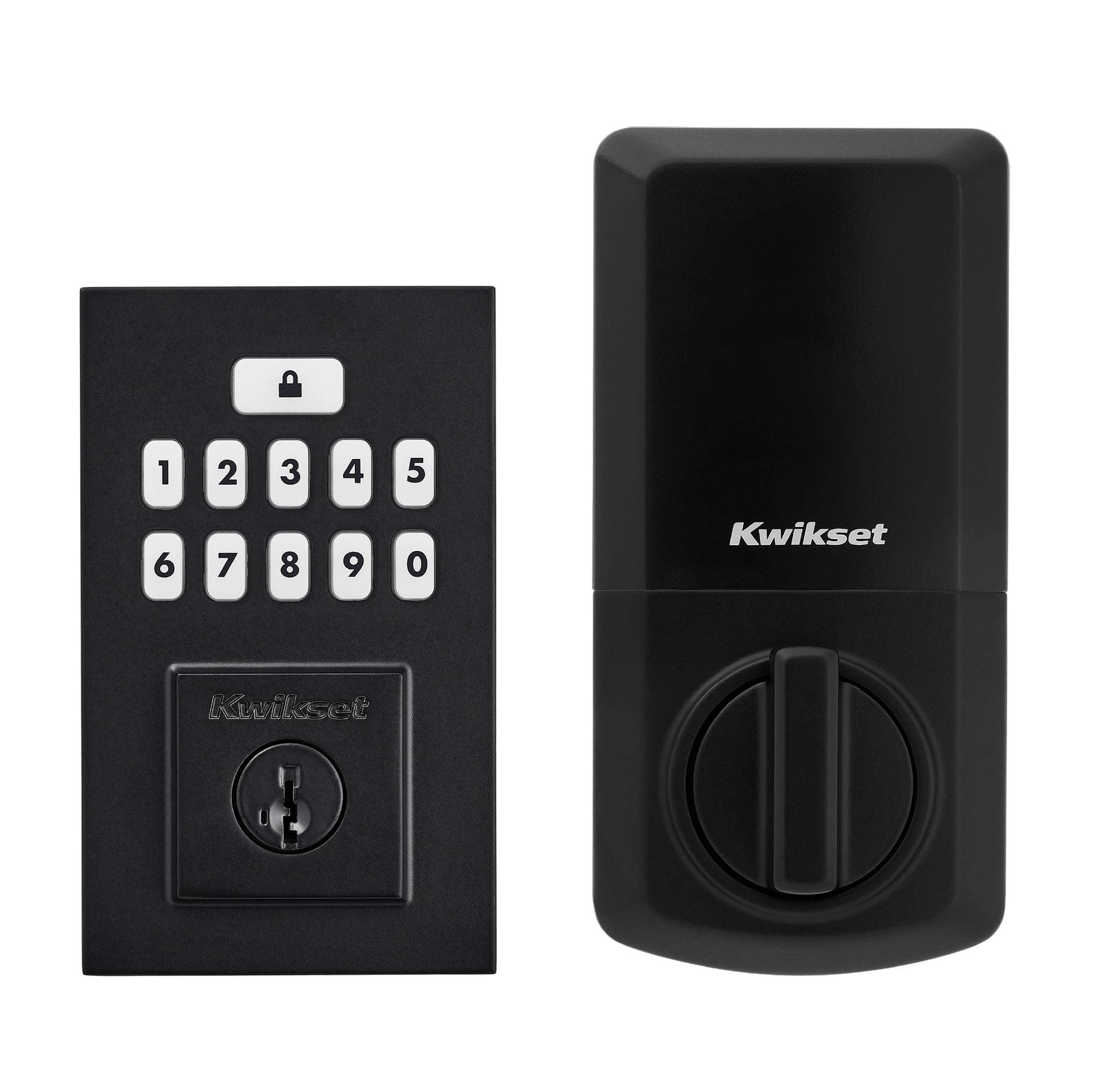 Kwikset SmartCode 260 Keyless Entry Electronic Keypad Deadbolt Door Lock with Auto-Lock, Custom User Codes, Advanced Security in Matte Black Contemporary - Image 1