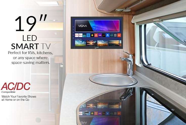 Supersonic SC-1920VTV 18.5inch Smart AC/DC LED TV, Powered by VIDAA, 1080p, WiFi, Built-in Speakers, USB, 3X HDMI ARC, for Kitchen, RV, Boat, Truck, Playroom, Dorm Room, Remote, DC Car Cord Included - Image 5