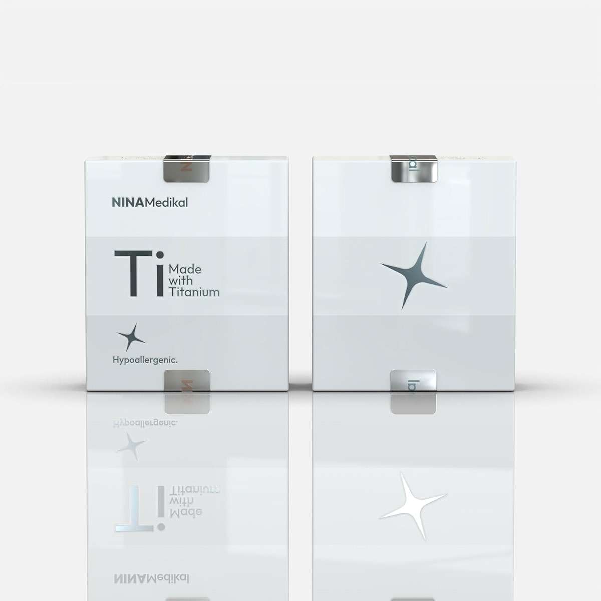 Diamond Stud Earrings Mens Womens Titanium Hypoallergenic - Image 3