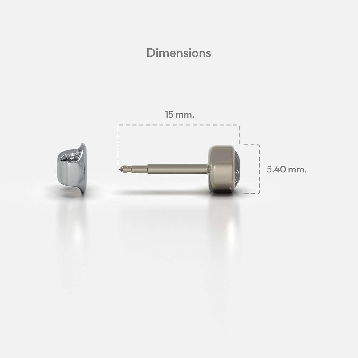 Diamond Stud Earrings Mens Womens Titanium Hypoallergenic - Image 4