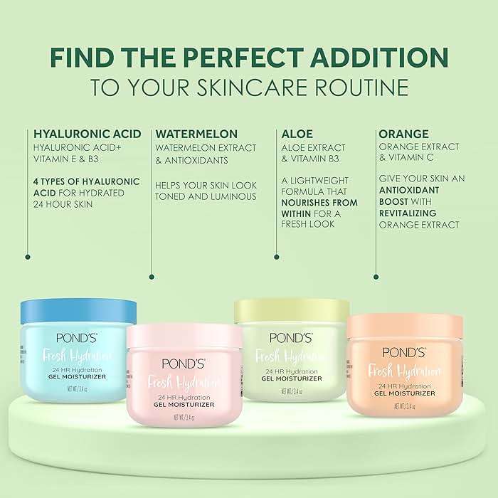 POND’S Fresh Hydration Gel Moisturizer – 24 HR Hydration with Aloe Vera Extract, Vitamin E & B3 Niacinamide – Alcohol & Oil-Free Face Moisturizer – Dermatologist Tested, 3.4 oz - Image 5