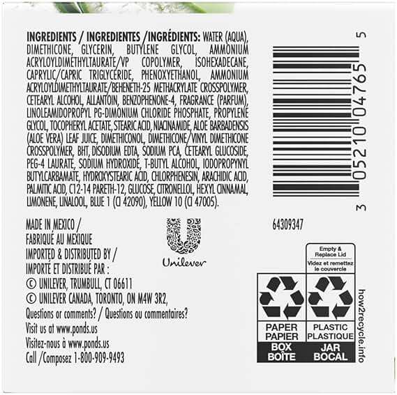 POND’S Fresh Hydration Gel Moisturizer – 24 HR Hydration with Aloe Vera Extract, Vitamin E & B3 Niacinamide – Alcohol & Oil-Free Face Moisturizer – Dermatologist Tested, 3.4 oz - Image 7