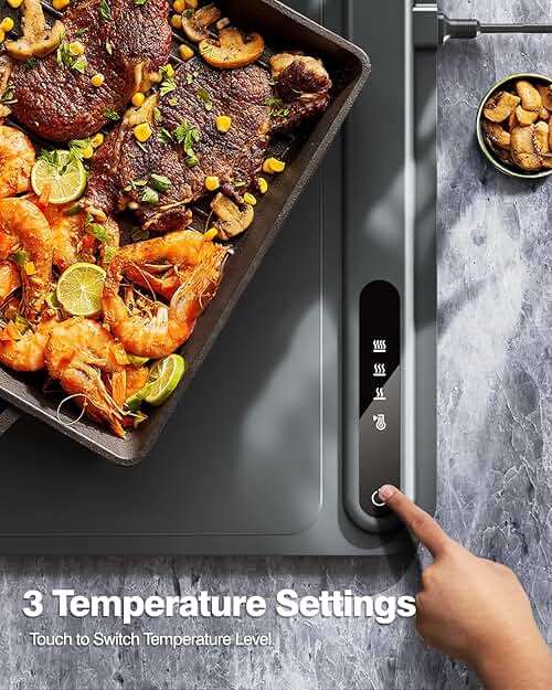 Warming Mat for Food (24"x16") - iTRUSOU 7-Level Electric Warming Tray with 400W High-Power, Timer 0–99H & Built-In Strap - Rollable Large Food Warming Mat for Parties & Buffet - Image 2