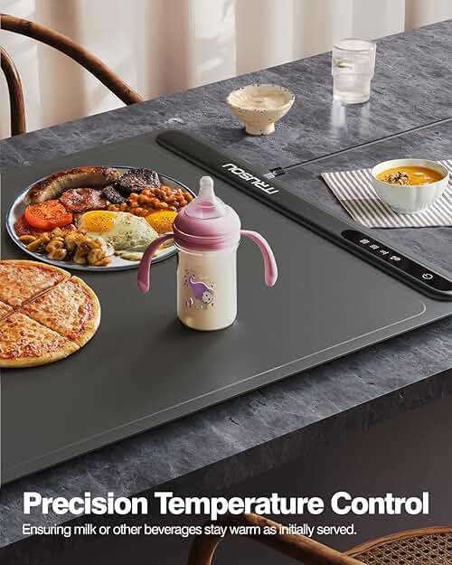Warming Mat for Food (24"x16") - iTRUSOU 7-Level Electric Warming Tray with 400W High-Power, Timer 0–99H & Built-In Strap - Rollable Large Food Warming Mat for Parties & Buffet - Image 7