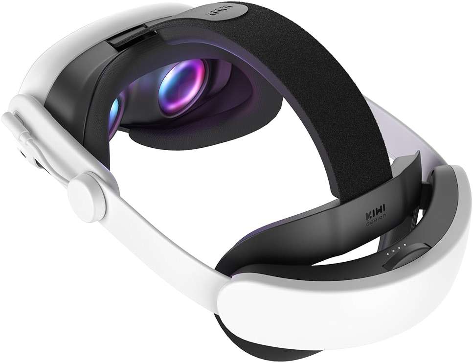 KIWI design K4 Boost Battery Head Strap for Meta Oculus Quest 3/3S, Adjustable VR Headband Accessories with Dual Charge, Extend Playtime & Reduce Facial Stress for Kids and Adults - Image 1