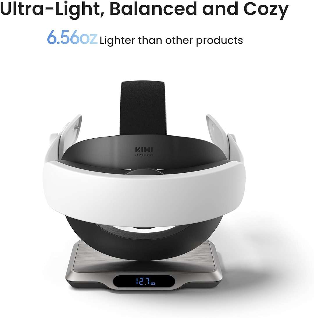KIWI design K4 Boost Battery Head Strap for Meta Oculus Quest 3/3S, Adjustable VR Headband Accessories with Dual Charge, Extend Playtime & Reduce Facial Stress for Kids and Adults - Image 2