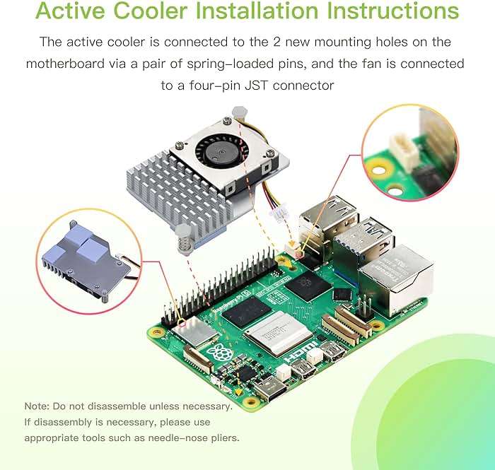 iRasptek Basic Kit for Raspberry Pi 5 RAM 4GB with Pi 5 Case and Active Cooler - Image 6