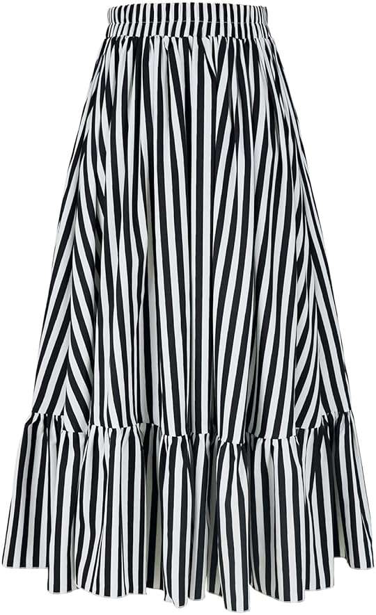 Qosivfey Women's Long Dress Gothic Steampunk Victorian Renaissance High Low Skirt - Image 2