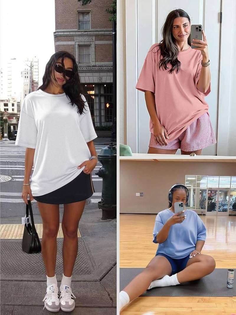ATHMILE Womens Oversized T Shirts Casual Tee Workout Tops Gym Clothes Summer Loose Fit Short Sleeve Graphics Basic Y2K 2026 - Image 4