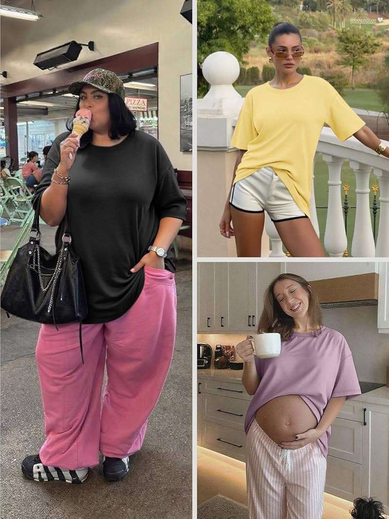 ATHMILE Womens Oversized T Shirts Casual Tee Workout Tops Gym Clothes Summer Loose Fit Short Sleeve Graphics Basic Y2K 2026 - Image 5