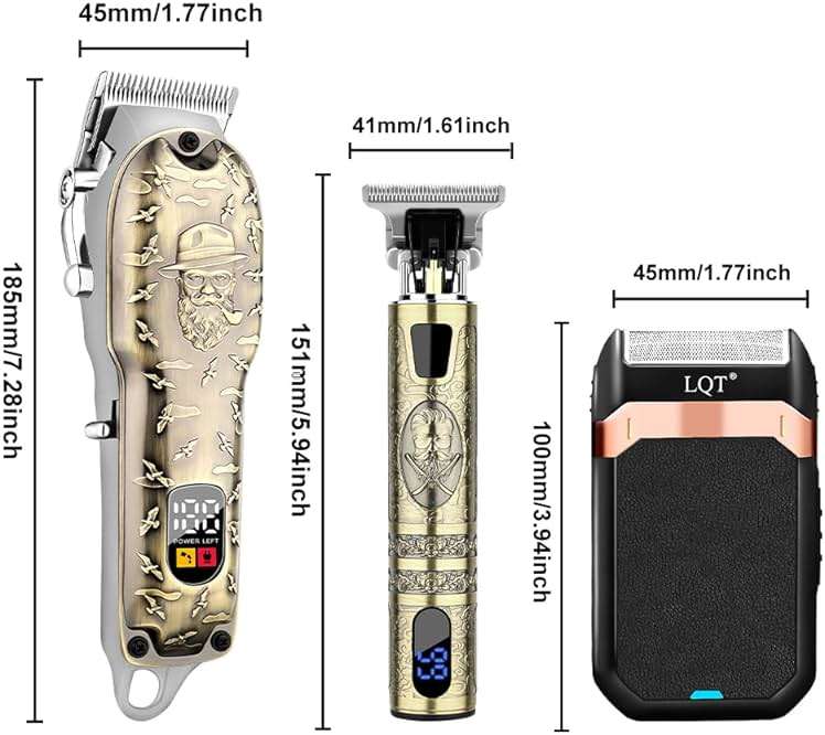 Hair Clippers Set for Men, Hair Clipper Trimmer with LED Display, Professional Cordless Hair Clipper Shaver Beard Trimmer, Hair Cutting Machine for Men, Holiday Gift for Him Father's Day Gift - Image 7