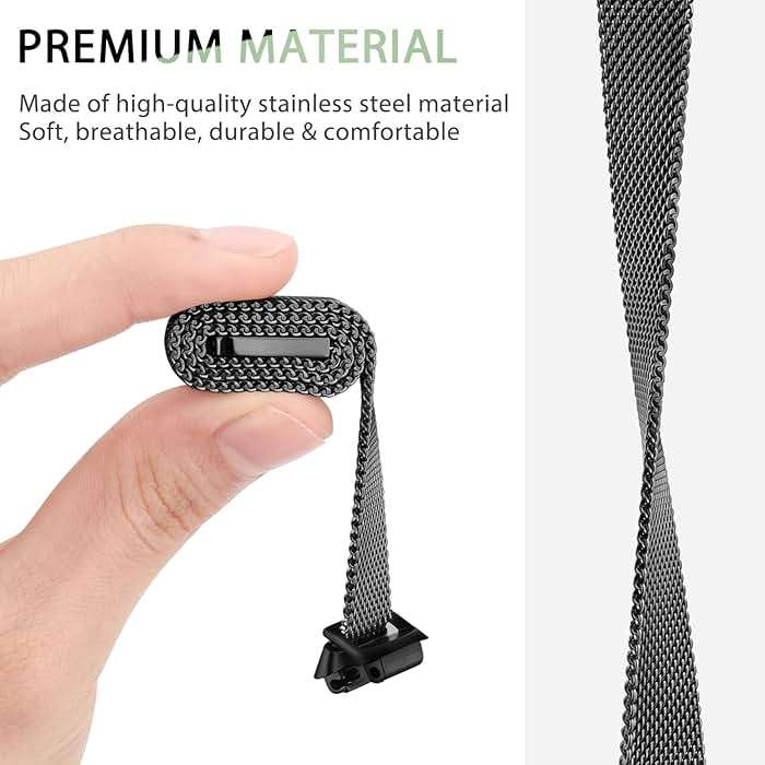 Metal Band for Fitbit Inspire 3 Bands Women Men, Stainless Steel Adjustable Straps Replacement Bands for Fitbit Inspire 3 Fitness Tracker - Image 3