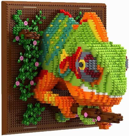 BDYDT Wall Art Chameleon Building Blocks Set; A Wall Decor Set for Adults Who Love Creative Hobbies(2688 Pieces) Toys Gifts for Kid and Adult - Image 1