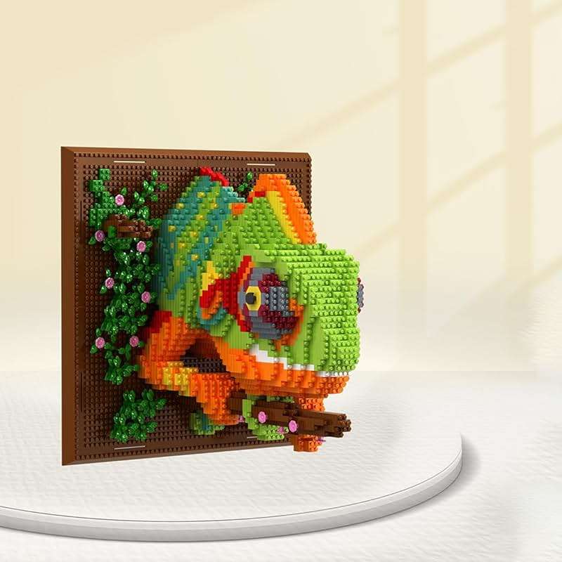 BDYDT Wall Art Chameleon Building Blocks Set; A Wall Decor Set for Adults Who Love Creative Hobbies(2688 Pieces) Toys Gifts for Kid and Adult - Image 2