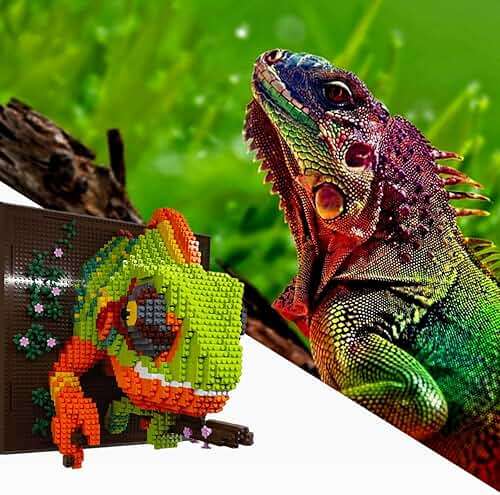 BDYDT Wall Art Chameleon Building Blocks Set; A Wall Decor Set for Adults Who Love Creative Hobbies(2688 Pieces) Toys Gifts for Kid and Adult - Image 4