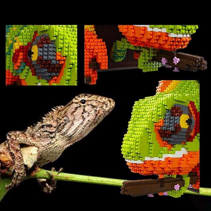 BDYDT Wall Art Chameleon Building Blocks Set; A Wall Decor Set for Adults Who Love Creative Hobbies(2688 Pieces) Toys Gifts for Kid and Adult - Image 6