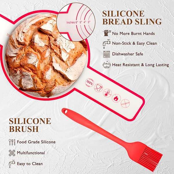 Complete Sourdough Starter Kit, Sourdough Bread Baking Supplies, Banneton Bread Proofing Basket with Sourdough Starter Jar, 9inch Round Bread Proofing Basket, for Bread Baking - Image 8