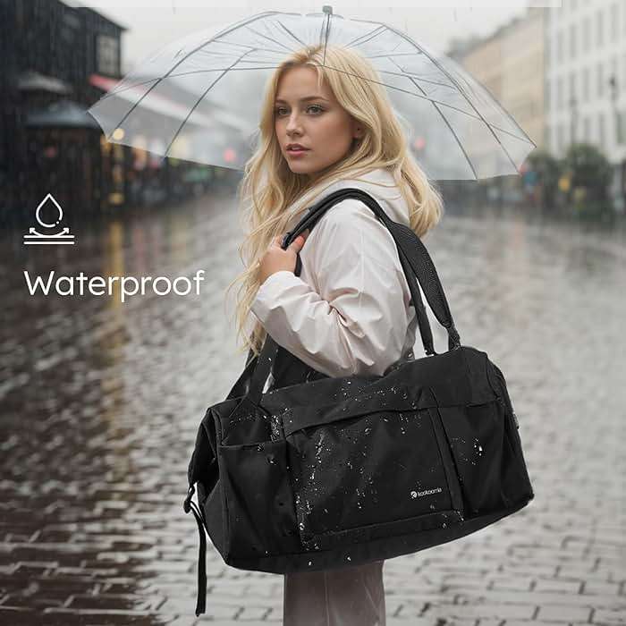 Kookoomia Gym Bag for Men with Shoes Compartment and Wet Pocket Convertible Duffle Bag and Gym Backpack Waterproof Sports Bags for Men with 2 Bottle Holders Multipurpose Weekender Overnight Bag -Black - Image 5