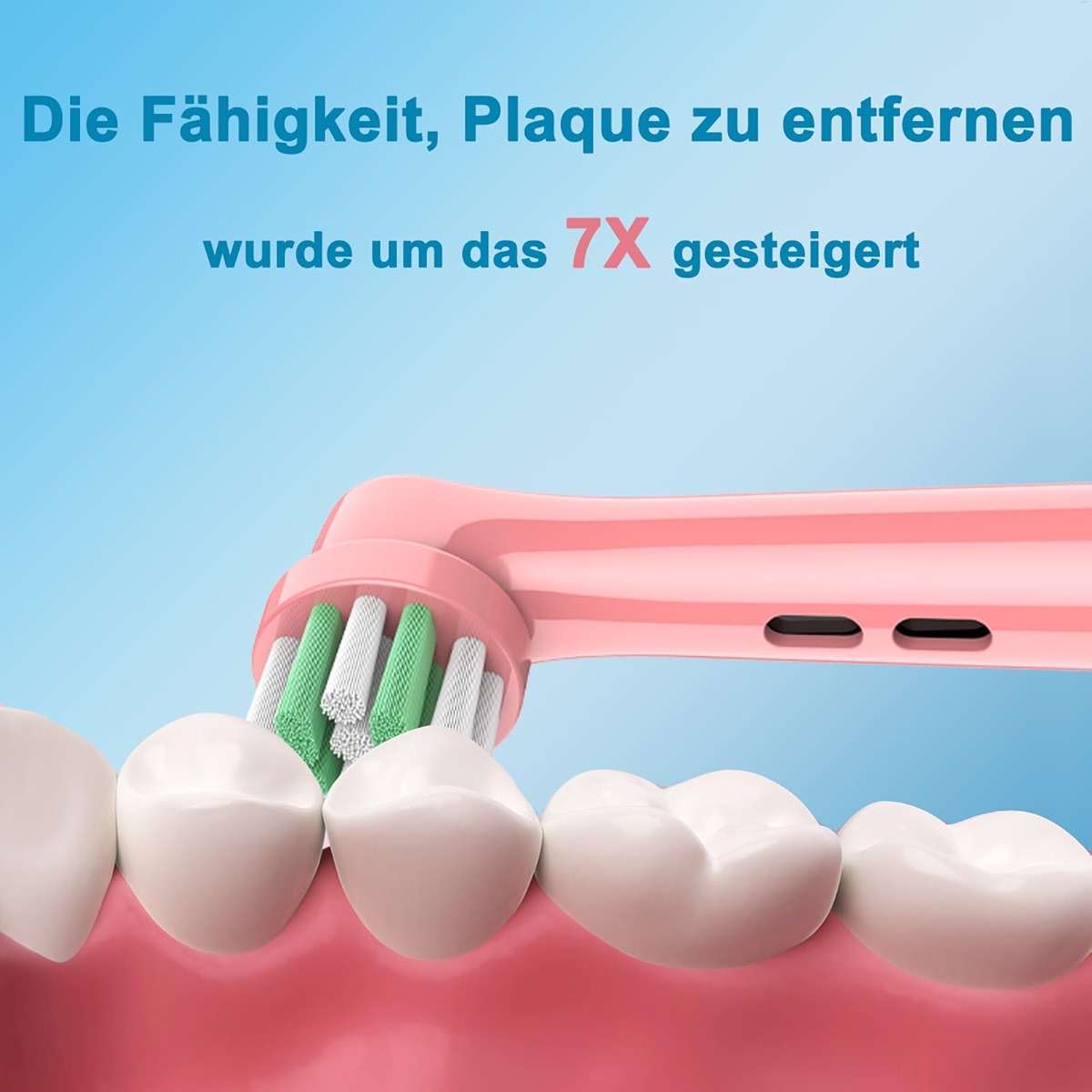 OddeKey Kids Replacement Heads Compatible with Braun Oral B Electric Toothbrush, Extra Soft Replacement Toothbrush Heads for Gentle Care, Kids Toothbrush Heads are for Ages 3+ and 6-12, 8 Count - Image 4