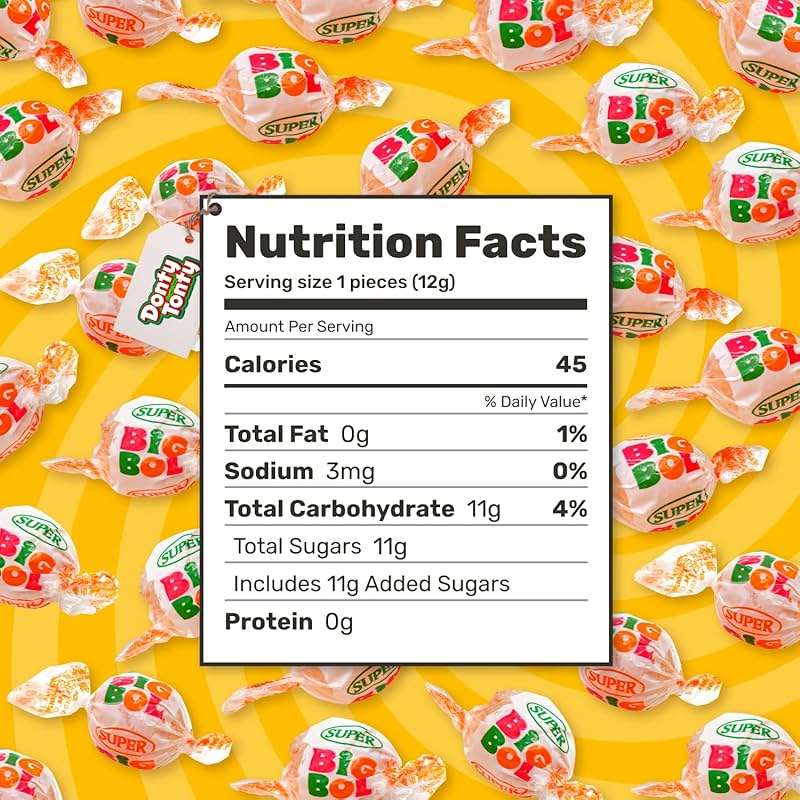 Super Big Bol Bubble Candy Gum 14 oz – SUPER SIZE, Bulk Bag, Fruit Flavored, Nostalgic Gum, Individually Wrapped, Dual Taste & Texture (31 Pieces) - Image 7