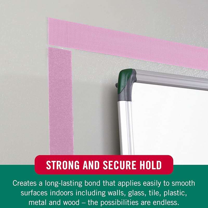 VELCRO Brand Colors | Pink Sticky Back Tape | 10ft Roll with Adhesive, Cut Strips to Length | Mount Classroom Décor, Create Seasonal Craft Projects | Organize Home or Office - Image 4