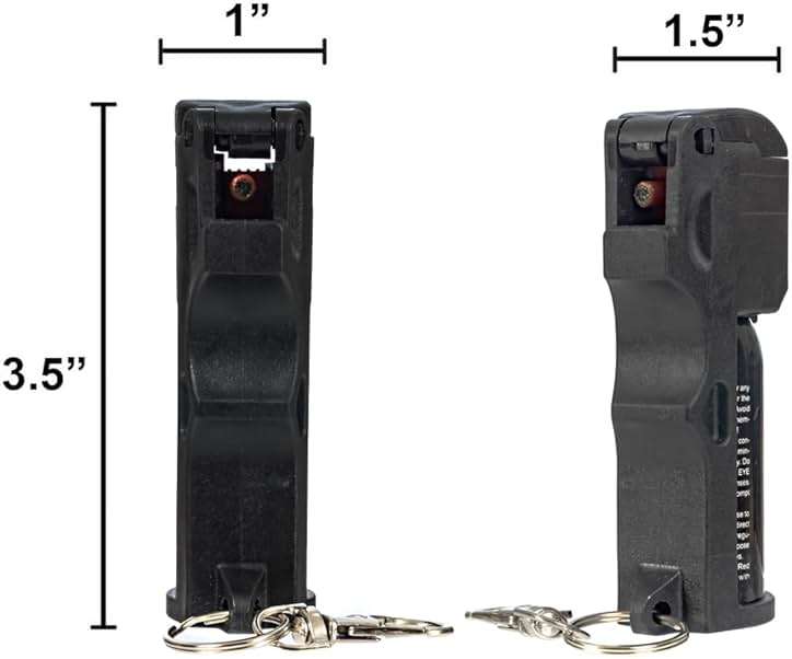 Burn Pepper Spray for Self Defense - 1/2oz Compact Pepper Spray for Women with Keychain, Maximum Strength, Police Grade with UV Dye, Ideal for Personal Safety, Joggers & Home Defense - Black 2 Pack - Image 3