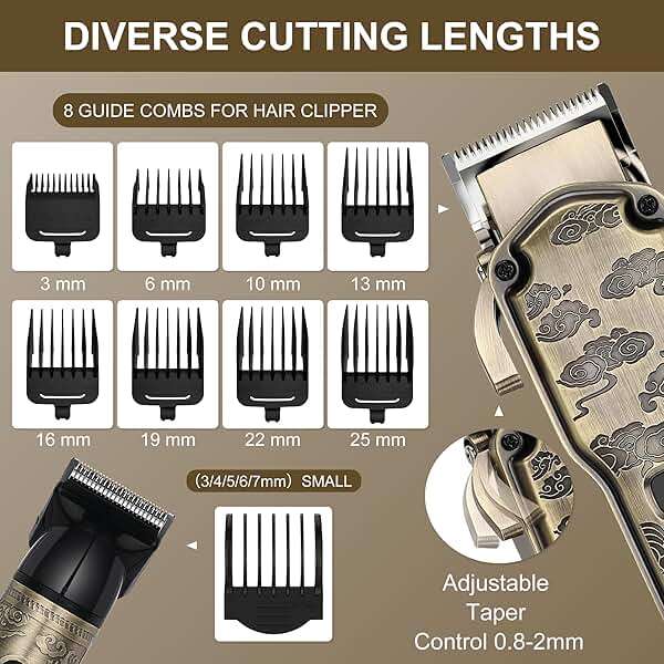 Hatteker Hair Clipper for Men, Waterproof Hair Trimmer Electric Shaver Razor, Cordless Hair Clippers Nose Hair Trimmer for Men, Shaving Kit for Nose Mustache Body Facial,Birthday Gift for Dad - Image 4