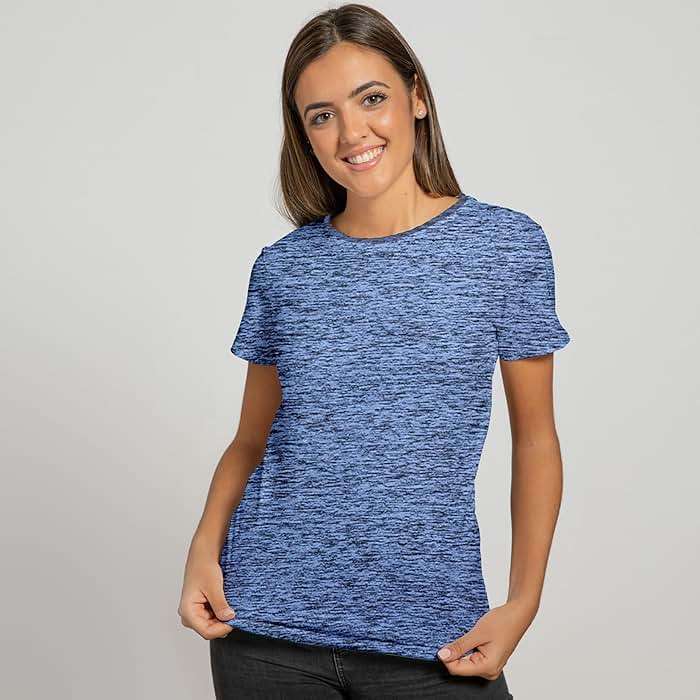 [5 Pack] Women’s Dry-Fit Wicking Crewneck T Shirts Activewear Running Yoga Workout Gym Tee Top - Image 9