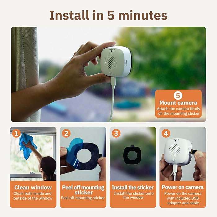 Girafit 3MP 2K Window Camera,2.4GHz & 5GHz WiFi Indoor Cameras for Home Security with ChroMax Al Color Night Vision,Person & Motion Detection,24/7 Recording,Easy & Quick Install - Image 2