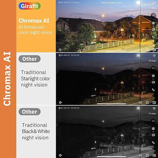 Girafit 3MP 2K Window Camera,2.4GHz & 5GHz WiFi Indoor Cameras for Home Security with ChroMax Al Color Night Vision,Person & Motion Detection,24/7 Recording,Easy & Quick Install - Image 3