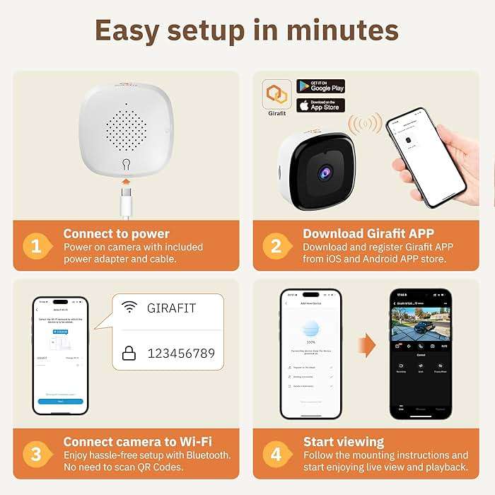 Girafit 3MP 2K Window Camera,2.4GHz & 5GHz WiFi Indoor Cameras for Home Security with ChroMax Al Color Night Vision,Person & Motion Detection,24/7 Recording,Easy & Quick Install - Image 9