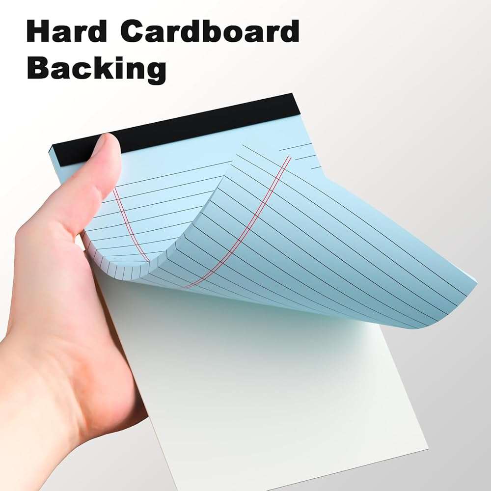 5pcs Small Note Pads 5x8 Notebook College Ruled Legal Pads Color Notepads 5 Pack Study Back Writing Pads 5 x 8 Perforated Narrow Ruled Pads of Paper for School & Office Supplies 30 Sheets/Pack - Image 7