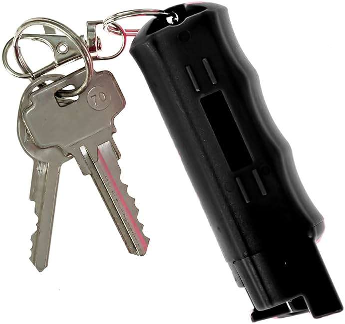 Burn Pepper Spray Keychain for Self Defense, 1/2oz Compact OC Spray for Women & Men, Police Strength with UV Dye, 16 Ft Range, Twist Top Safety Lock, Metal Clip, Pocket Personal Safety, Black 2 Pack - Image 5