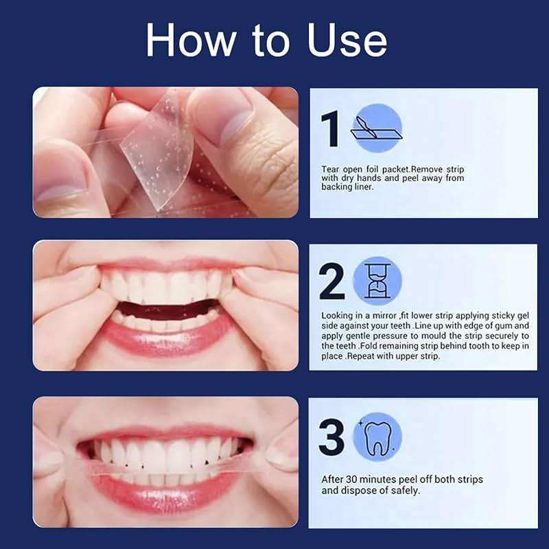 COZYTIMES Teeth Whitening Strips,Enamel Safe, 28 Strips for Sensitive Teeth,Professional and Natural Teeth Whitening Kit,14 Treatments - Image 5