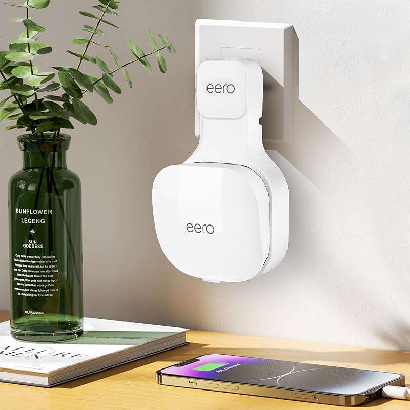 Wall Mount Holder Only for eero Mesh WiFi Router, (NOT Compatible with eero 6/ eero 6+/ eero Pro/eero Pro 6E), Perfect for Storing Power Cords and Plugs - Image 2
