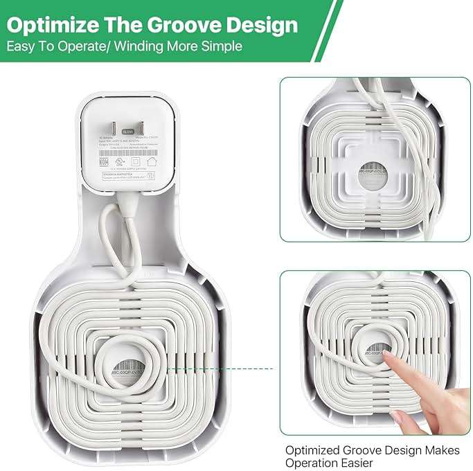 Wall Mount Holder Only for eero Mesh WiFi Router, (NOT Compatible with eero 6/ eero 6+/ eero Pro/eero Pro 6E), Perfect for Storing Power Cords and Plugs - Image 4