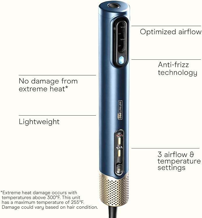 Conair DigitalAire Air Styling System | 4-in-1 Drying and Styling System with 4 Attachments to Detangle, Straighten, Volumize, Dry, Plum, Model 997 - Image 2