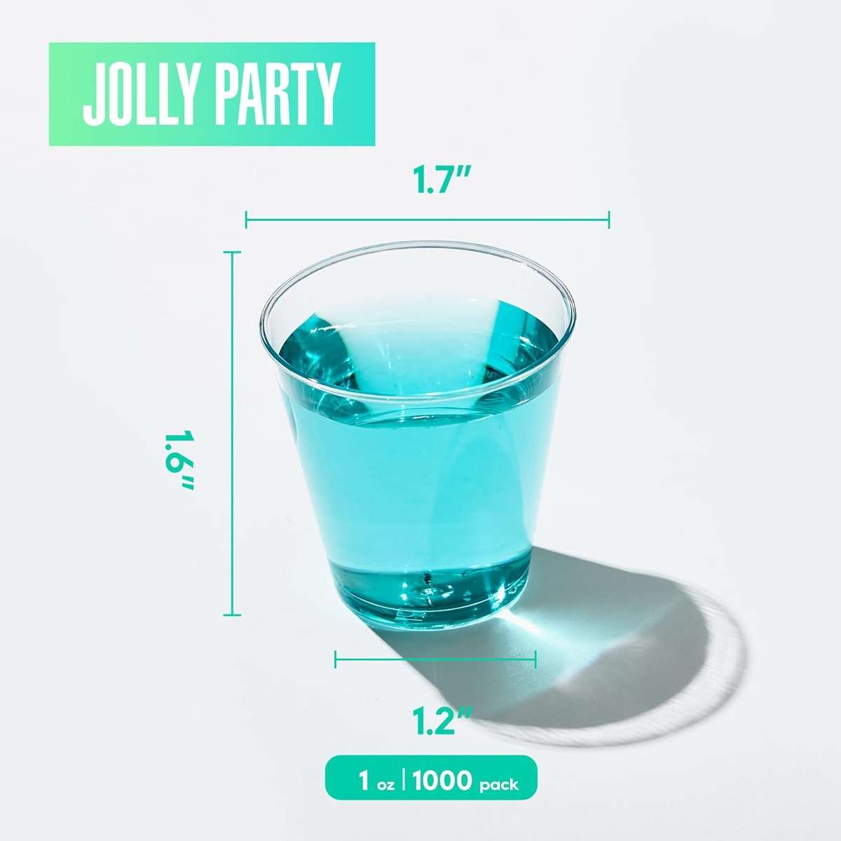 1 OZ 1000 Pack Plastic Shot Glasses, Disposable Cups, 1 Ounce Tasting Cups Party Cups Perfect for Whiskey, Wine Tasting, Food Samples, and Parties - Image 3