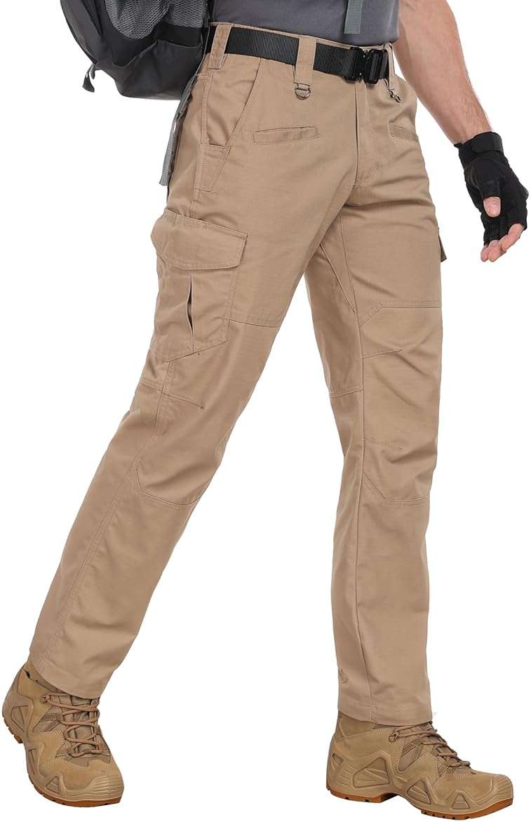 Zoofly Men's Cargo Pants Ripstop Water Resistant Hiking Work Pants Outdoor Multi Pockets Army Tactical Pants (Not Belt) - Image 1
