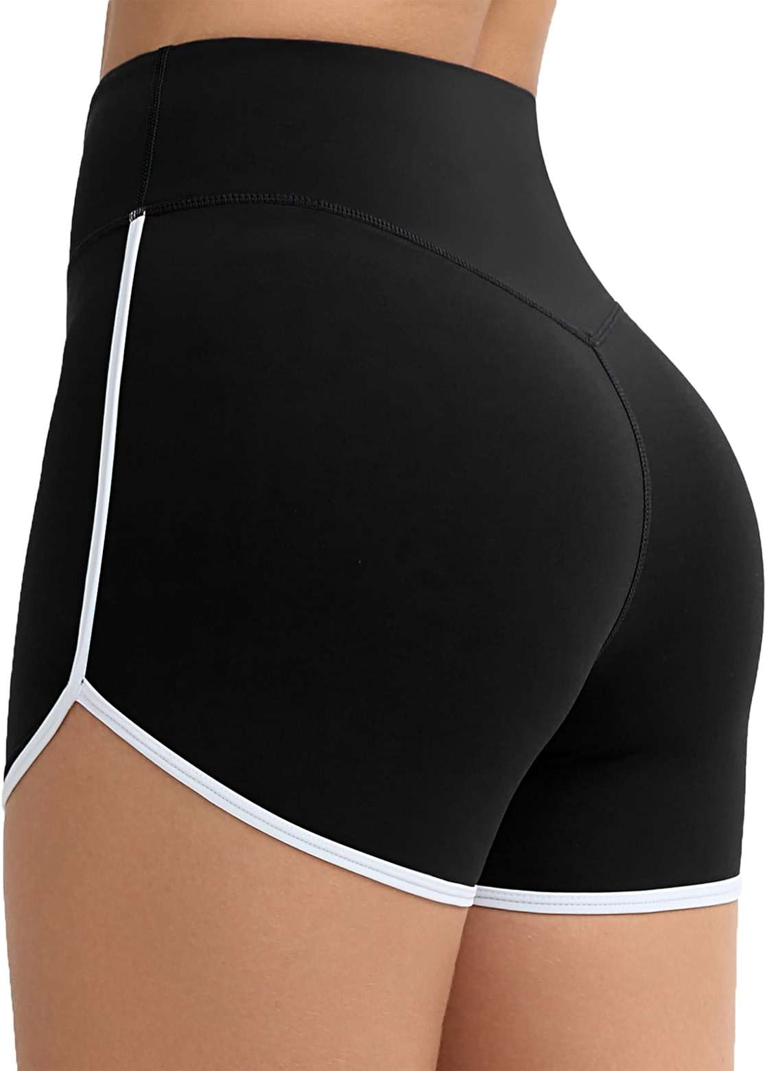 THE GYM PEOPLE Women's High Waist Workout Shorts Breathable Dolphin Split Elastic Lounge Yoga Shorts - Image 3