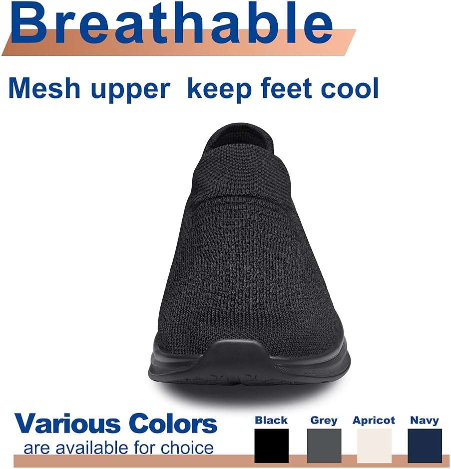 Mens Walking Shoes Slip on Lightweight Running Shoes Workout Athletic Tennis Shoes Gym Sneakers - Image 3