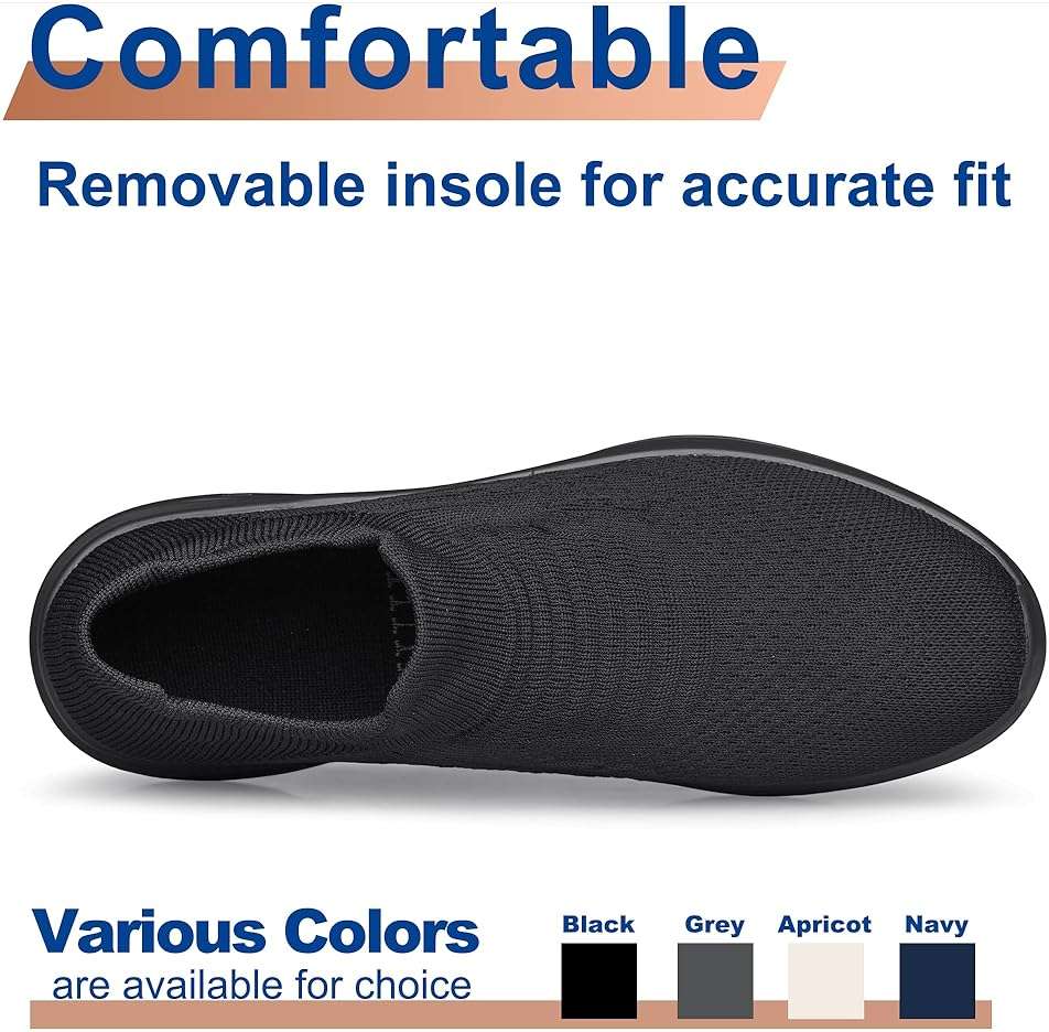 Mens Walking Shoes Slip on Lightweight Running Shoes Workout Athletic Tennis Shoes Gym Sneakers - Image 5