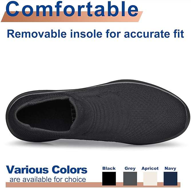 Mens Walking Shoes Slip on Lightweight Running Shoes Workout Athletic Tennis Shoes Gym Sneakers - Image 5