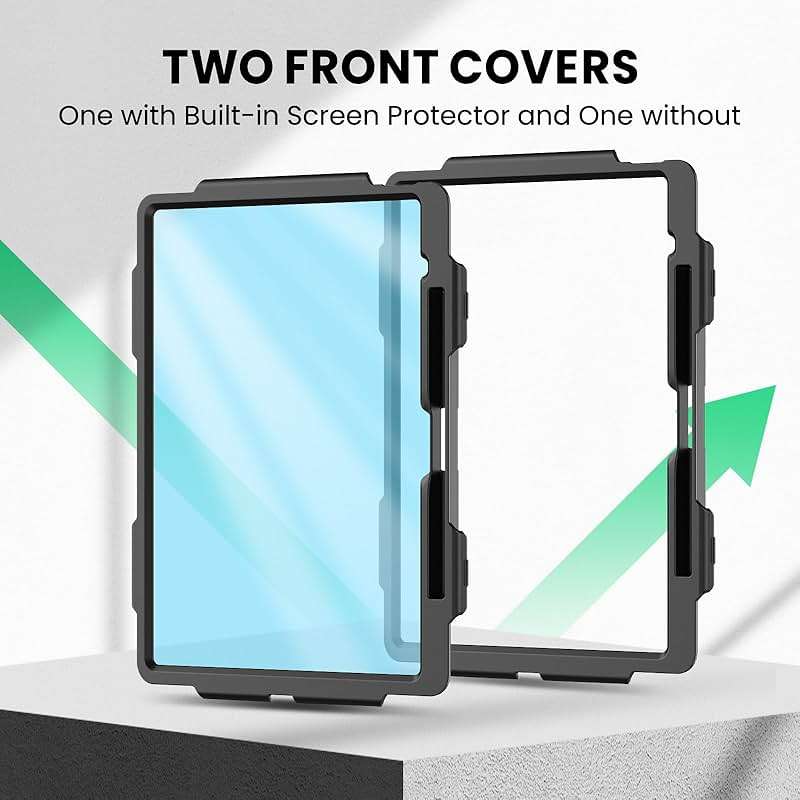 SEYMAC for iPad Air 13 Inch Case M4 / M3 / M2 (2026/2025 / 2024), Heavy Duty Shockproof Protective Case with Screen Protector, 360° Rotating Stand, Hand/Shoulder Strap and Pen Holder, Black - Image 8